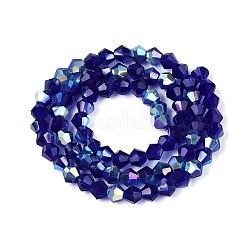 AB Color Plated Transparent Glass Beads Strands&nbsp;GLAA-G127-01-02O