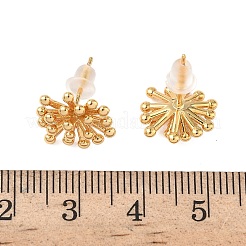 Brass Flower Stud Earrings&nbsp;EJEW-D337-07G