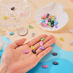 44Pcs 11 Colors Fish Spray Painted Alloy Enamel Beads&nbsp;FIND-TA0010-35