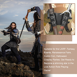 PU Leather with Alloy Fencing Sheath&nbsp;AJEW-WH0415-58A