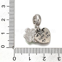 Rack Plating Alloy Enamel European Dangle Charms&nbsp;PALLOY-P307-02B-AS