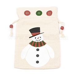 Christmas Theme Cotton Fabric Cloth Bag&nbsp;ABAG-H104-A02