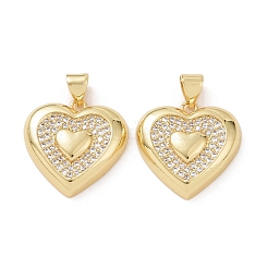 Brass Cubic Zirconia Pendants&nbsp;KK-G453-02G-02