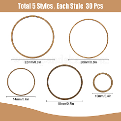 Brass Linking Rings&nbsp;KK-SC0001-73AB-NF