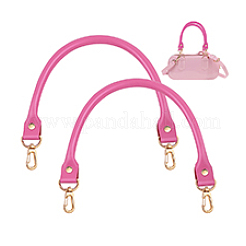 Cowhide Bag Handles with Alloy Swivel Clasps&nbsp;FIND-WH0126-546A