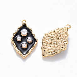 Brass Enamel Pendants&nbsp;KK-T049-055G-03-NF