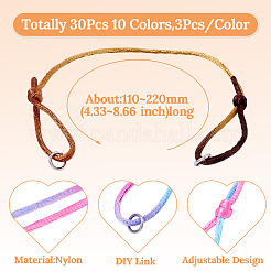 30Pcs 10 Colors Nylon Thread Cord Bracelets Making&nbsp;BJEW-TAC0039