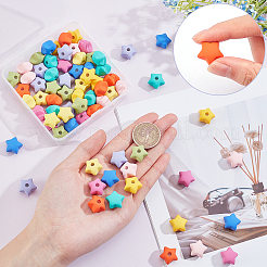 72Pcs 9 Colors Acrylic Beads&nbsp;OACR-PH0001-64