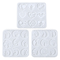 3Pcs 3 Styles DIY Pendant Molds&nbsp;AJEW-FS0001-33