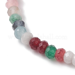 Dyed Natural Malaysia Jade Rondelle Beads Stretch Bracelets for Women&nbsp;BJEW-JB13041