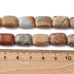 Natural Aqua Terra Jasper Beads Strands&nbsp;G-L624-F03-14x10mm