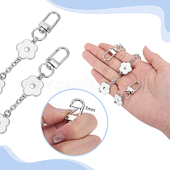 4Pcs Flower Alloy Enamel Alloy Bag Decorative Chains&nbsp;PURS-PH0001-30
