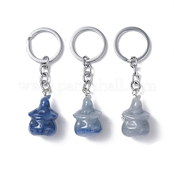 Natural/Synthetic Gemstone Keychains&nbsp;KEYC-P011-04P