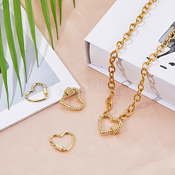 4Pcs Brass Screw Carabiner Lock Charms&nbsp;KK-HS0015-14