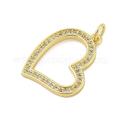 Rack Plating Brass Micro Pave Cubic Zirconia Pendants&nbsp;KK-Z074-50G