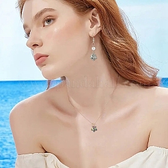 30Pcs 2 Style 5 Colors Glass Pendants&nbsp;PALLOY-YW00056