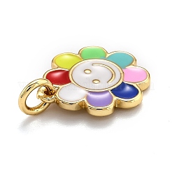 Brass Enamel Charms&nbsp;X-KK-O135-01B