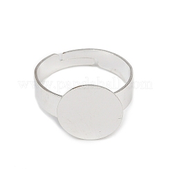 48Pcs 4 Style Adjustable Brass Pad Ring Base Findings&nbsp;KK-FH0004-56