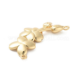 Rack Plating Brass Connector Charms&nbsp;KK-M280-08A-G