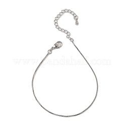 Rack Plating Brass Box Chain Bracelets for Women&nbsp;BJEW-G735-02P