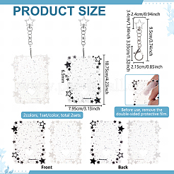 2Pcs 2 Colors PVC Plastic Photocard Holders&nbsp;AJEW-FG0006-01