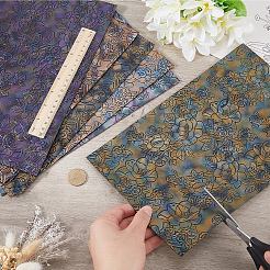 7PC 7 Colors Flower Pattern Imitation Leather Fabrics&nbsp;DIY-CL0001-49