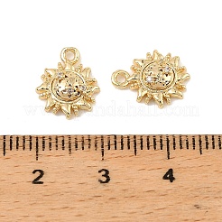Brass Micro Pave Cubic Zirconia Charms&nbsp;KK-C155-05G