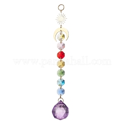 Glass Teardrop Window Hanging Suncatchers&nbsp;HJEW-JM04516