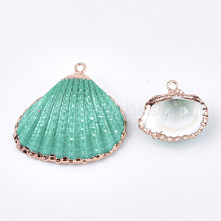 Spray Paint & Electroplate Sea Shell Pendants&nbsp;SSHEL-S262-08D