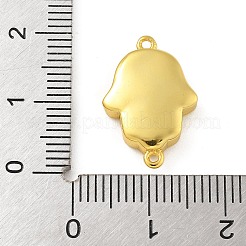 Rack Plating Brass Enamel Religion Hamsa Hand Connector Charms&nbsp;KK-A234-020-G