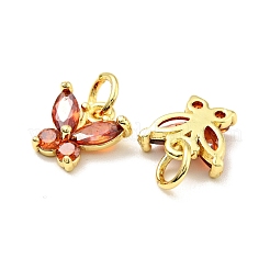 Rack Plating Brass Inlaid Cubic Zirconia Charms&nbsp;KK-G394-03G