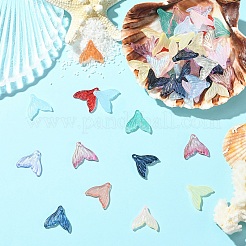 100Pcs Transparent Spray Painted Glass Pendants&nbsp;GLAA-YW0004-87