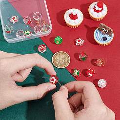 18Pcs 9 Styles Christmas Theme Handmade Lampwork Beads&nbsp;GLAA-GA0002-10