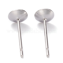 Non-Tarnish 304 Stainless Steel Stud Earring Settings&nbsp;STAS-J031-12