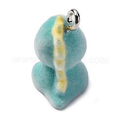Flocky Resin Pendants&nbsp;FIND-S001-08E