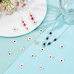 40Pcs 4 Styles Alloy Enamel Pendants&nbsp;ENAM-PH0003-05