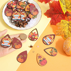 DIY Teardrop Wood Earrings Making Kits&nbsp;DIY-SC0026-89