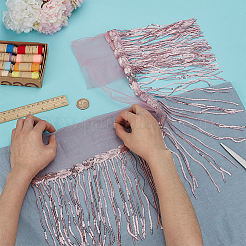 Polyester Tassel Lace Ribbon&nbsp;OCOR-WH0070-175A
