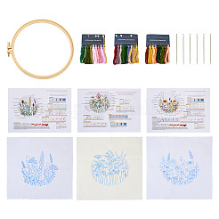 DIY Flower Pattern Embroidery Beginner Kits&nbsp;DIY-TAC0020-38