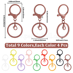 36Pcs 9 Colors Baking Paint Zinc Alloy Lobster Claw Clasps&nbsp;FIND-SC0022-74
