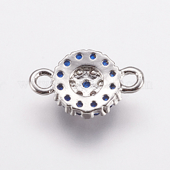 Brass Micro Pave Cubic Zirconia Links&nbsp;ZIRC-E143-47P