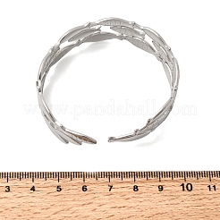 Fish 304 Stainless Steel Cuff Bangles for Women&nbsp;BJEW-A155-02P