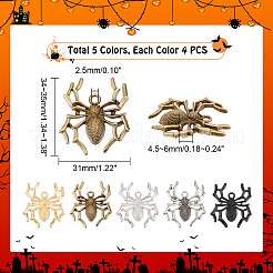20Pcs 5 Colors Halloween Alloy Pendants&nbsp;FIND-PH0004-97