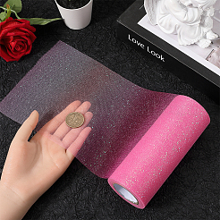 10 Yards Rainbow Color Polyester Tulle Fabric Rolls&nbsp;OCOR-WH0082-136E