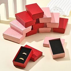 12Pcs 2 Colors Shell Textured Paper Jewelry Packaging Boxes with Black Sponge Inside&nbsp;CON-FS0001-28A