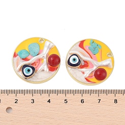 Rack Plating Alloy Enamel Pendants&nbsp;FIND-Z062-01G