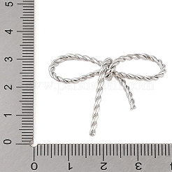 Non-Tarnish 304 Stainless Steel Twisted Bowknot Links Connector Charms&nbsp;STAS-S125-01P