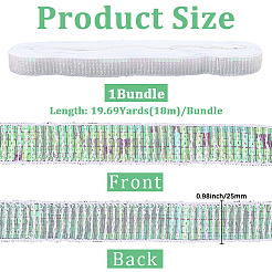 Polyester with PVC Paillette Lace Trim Ribbon&nbsp;OCOR-WH20050-015C