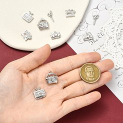 10Pcs 5 Styles Brass Micro Pave Clear Cubic Zirconia Pendants&nbsp;KK-CJ0004-26P