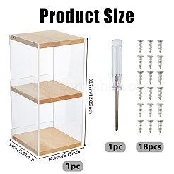 2-Tier Clear Acrylic Storage Display Cases&nbsp;ODIS-WH0043-214